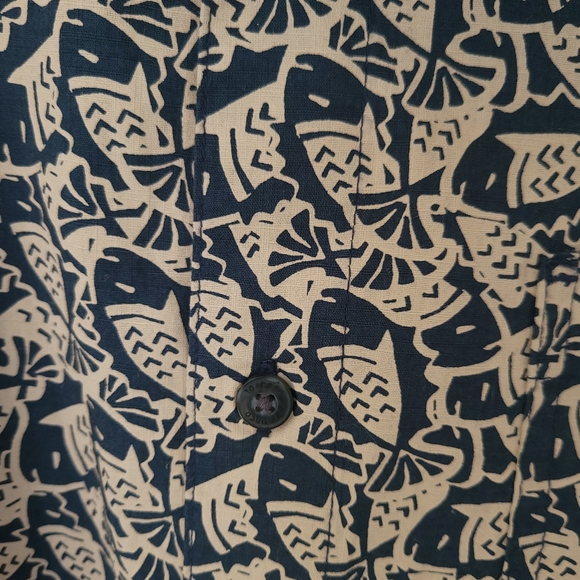 Toad & Co Dress Shirt with Fish Pattern - Picture 4 of 5